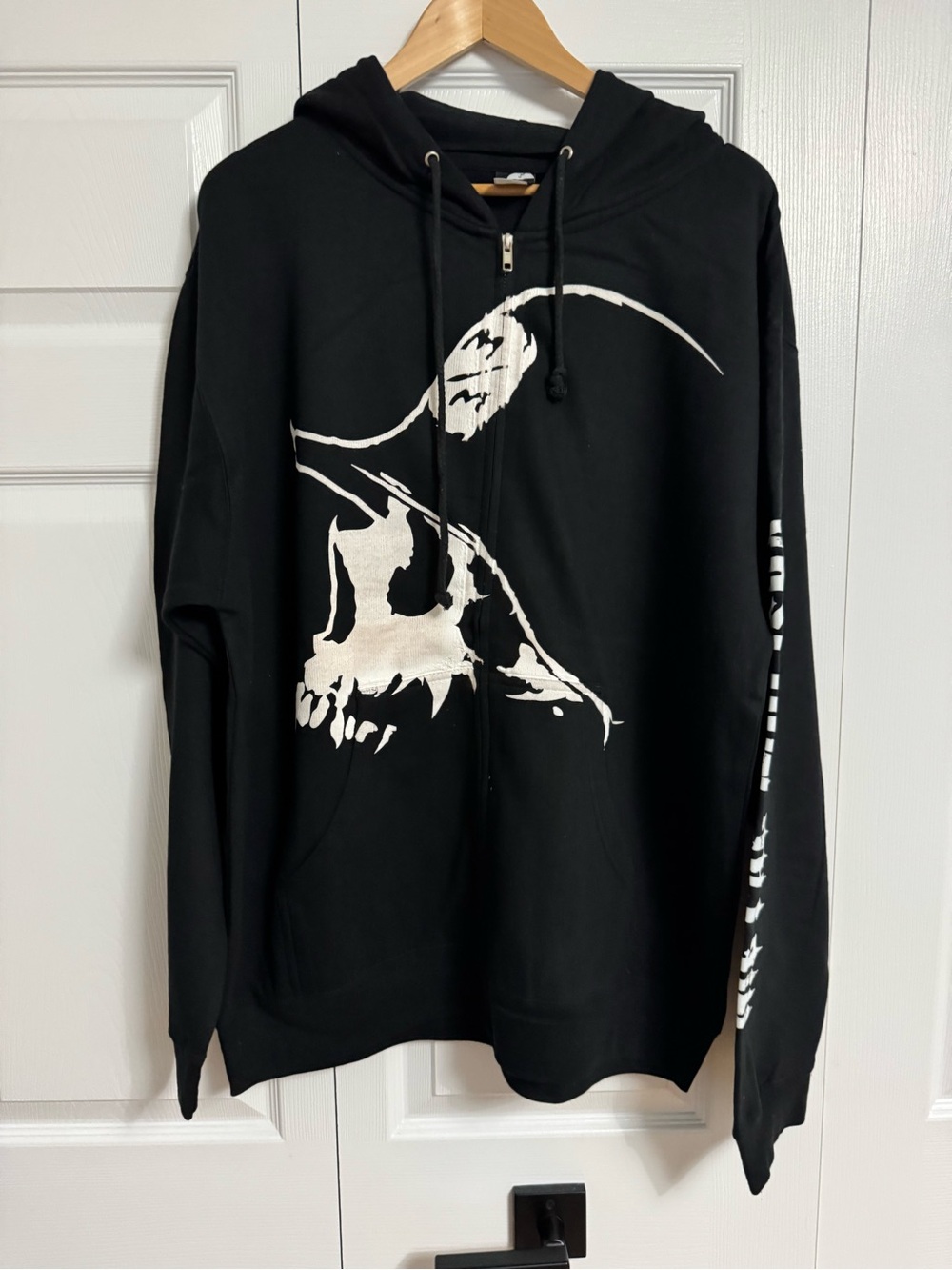 Metal Mulisha Black Hoodie with White Skull Graphic
